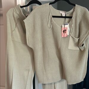 Sincerely Jules Olive Knit Pants & Top Set